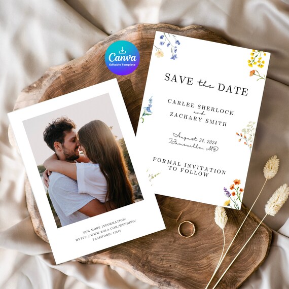 Template Word Save The Date Canva Save The Date Template With