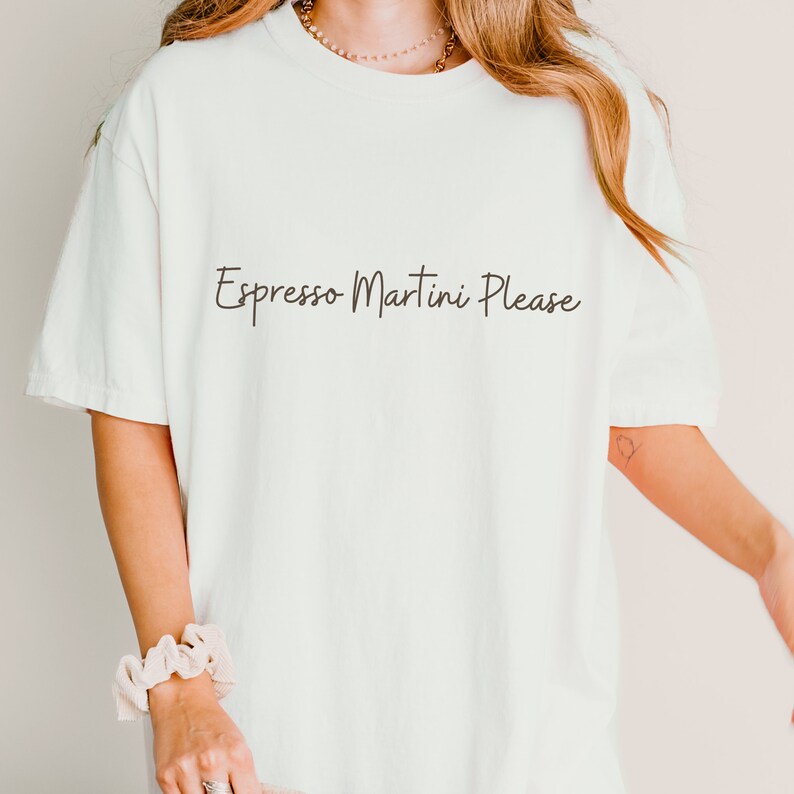 Espresso Martini Please t-shirt Vintage Retro Preppy Stuff Comfort Colors Estetisk Cocktail-t-shirt Espresso Martini Tini Time Tee bild 3