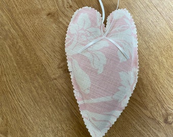 Floral Hanging Fabric Heart, Hanging heart, Thank you gift, Mother’s Day gift, Home Decor