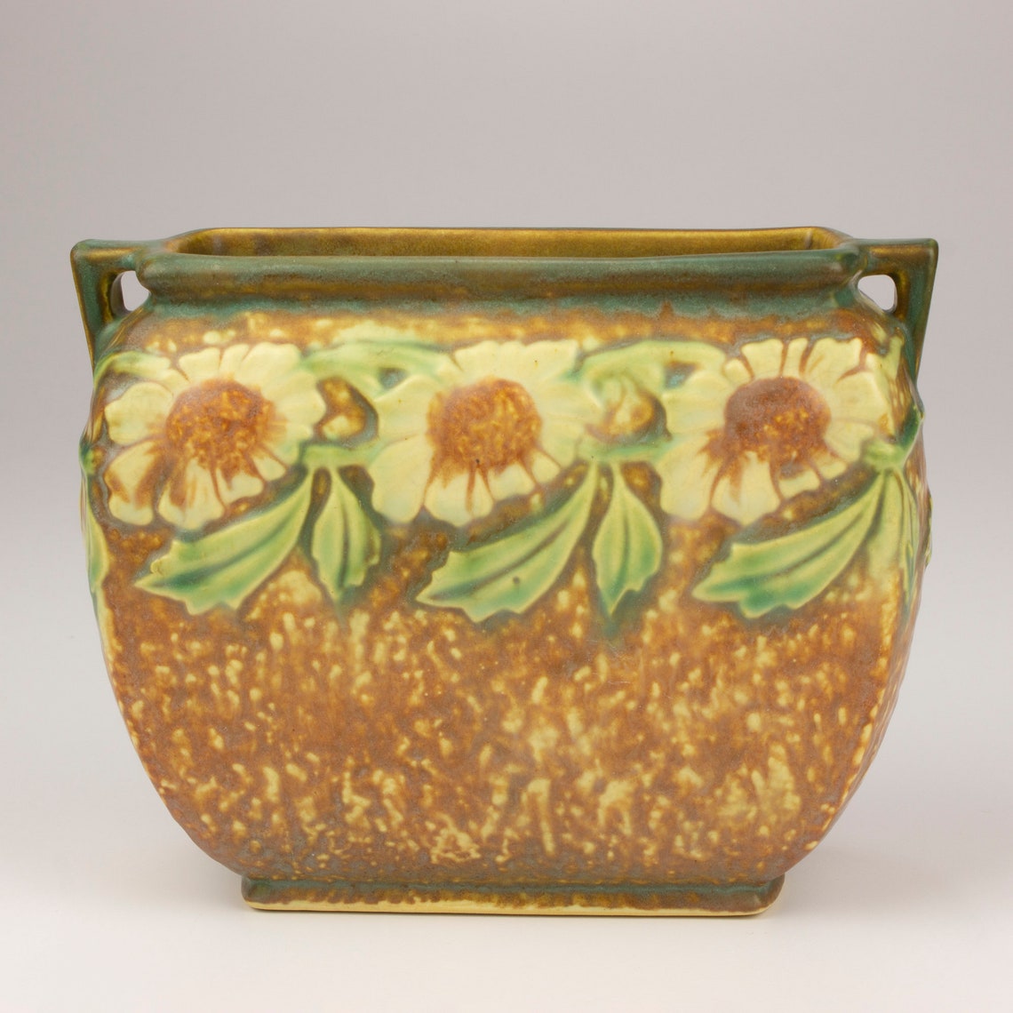 Roseville Pottery Vintage Dahlrose Vase Shape 3577 Etsy