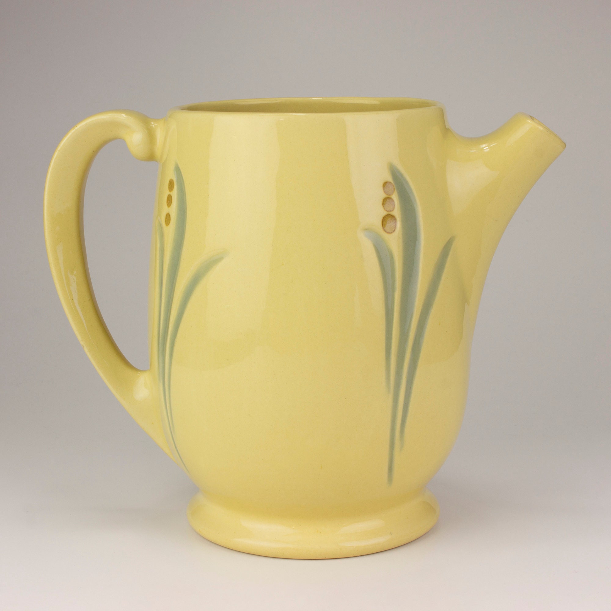 Roseville Pottery Decorated Utility Lilies of the Valley Pitcher