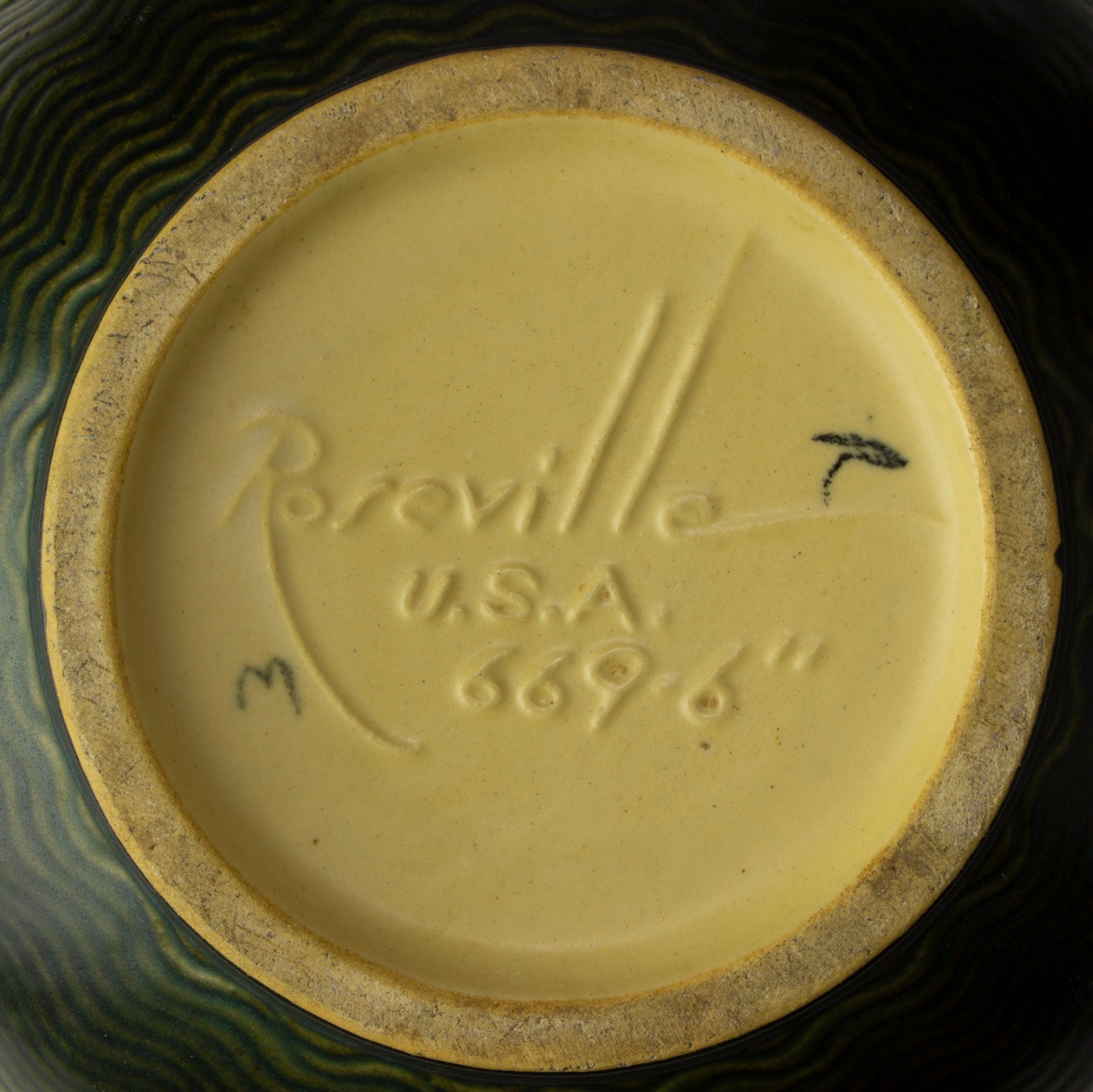 Roseville Pottery Vintage Freesia Jardiniere Shape 6696 Etsy