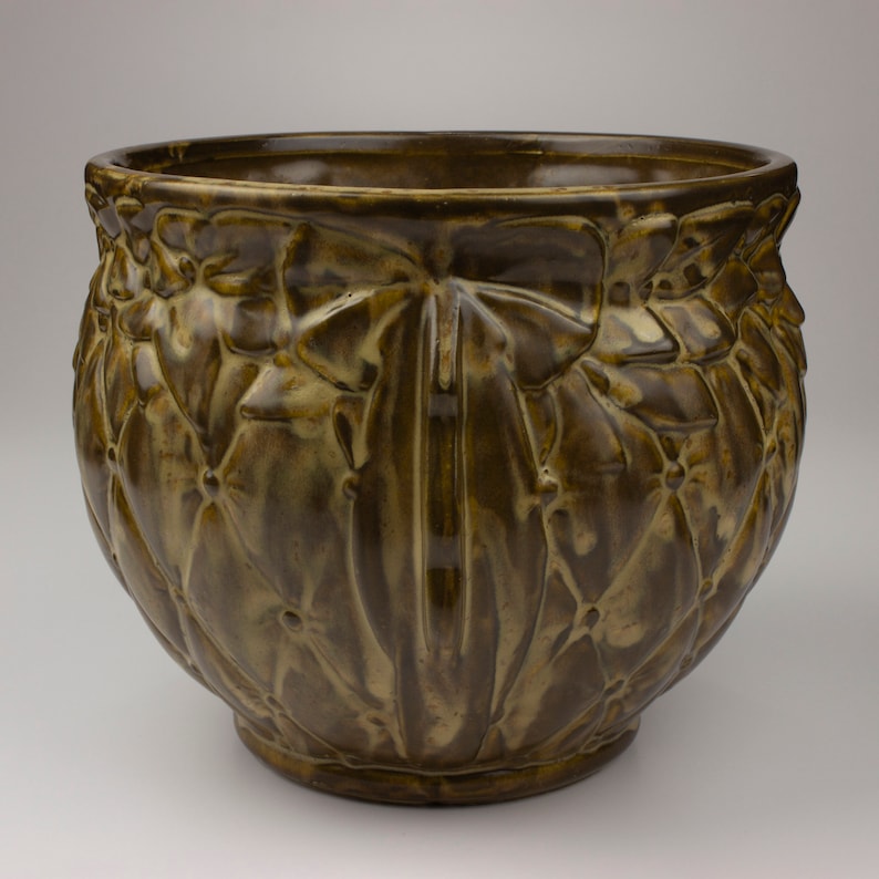 Mccoy Pottery Quilted Jardiniere Shape 1488 Brown/tan | Etsy