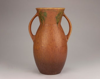 Roseville Pottery Windsor Vase, Shape 554-10, Rust (Brown)