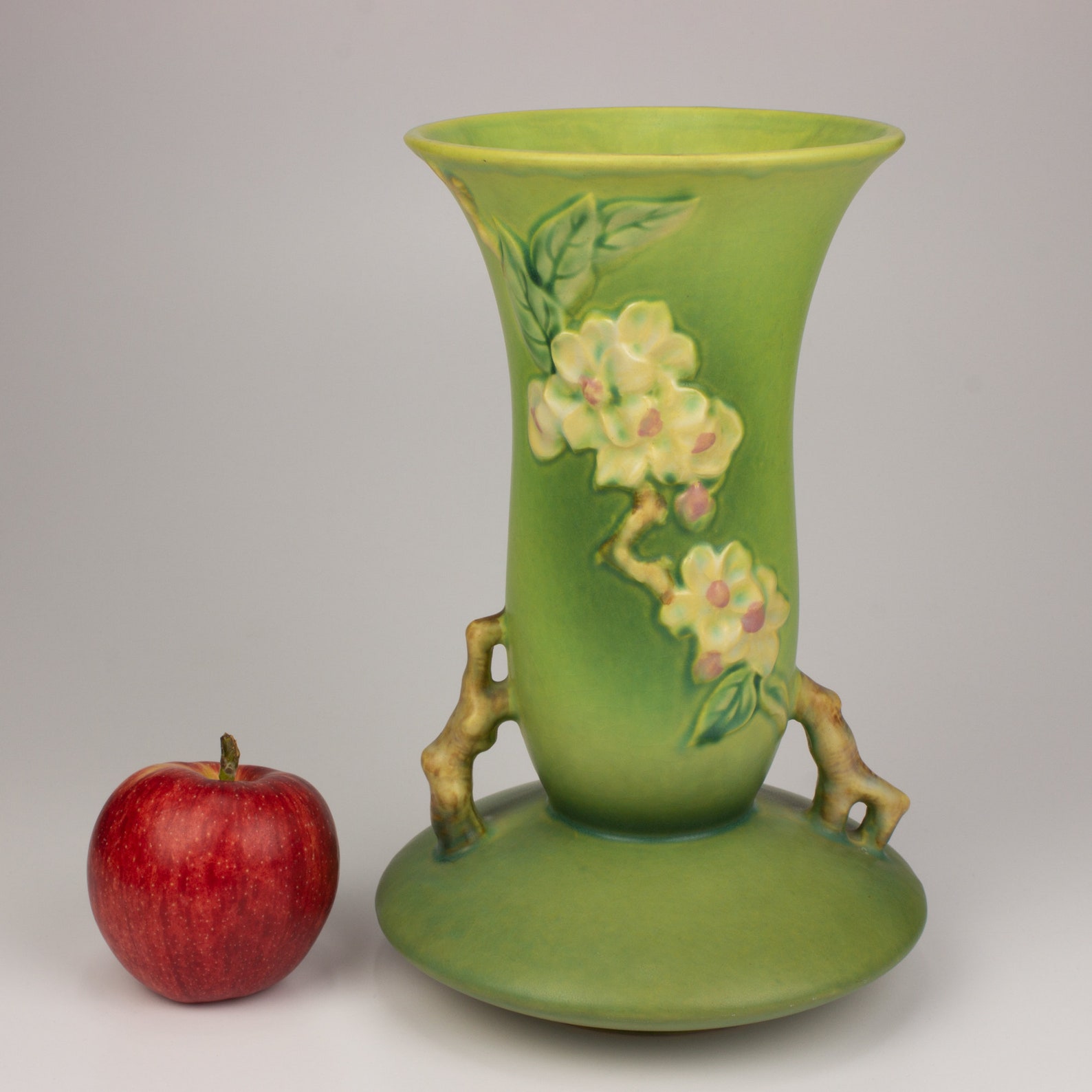 Roseville Pottery Apple Blossom Vase Shape 388-10 Apple | Etsy