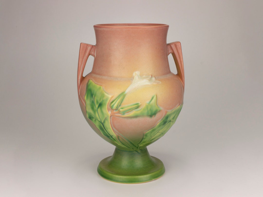 Roseville Pottery Thornapple Vase, Shape 82210, Pink Etsy