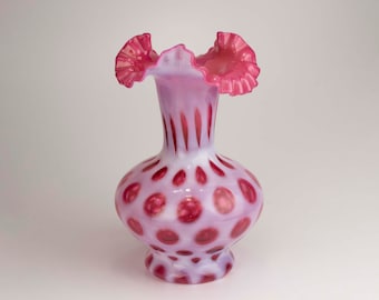花瓶・フラワースタンド VINTAGE FENTON COIN DOT BOWL 花瓶・フラワースタンド VINTAGE FENTON COIN DOT BOWL 花瓶