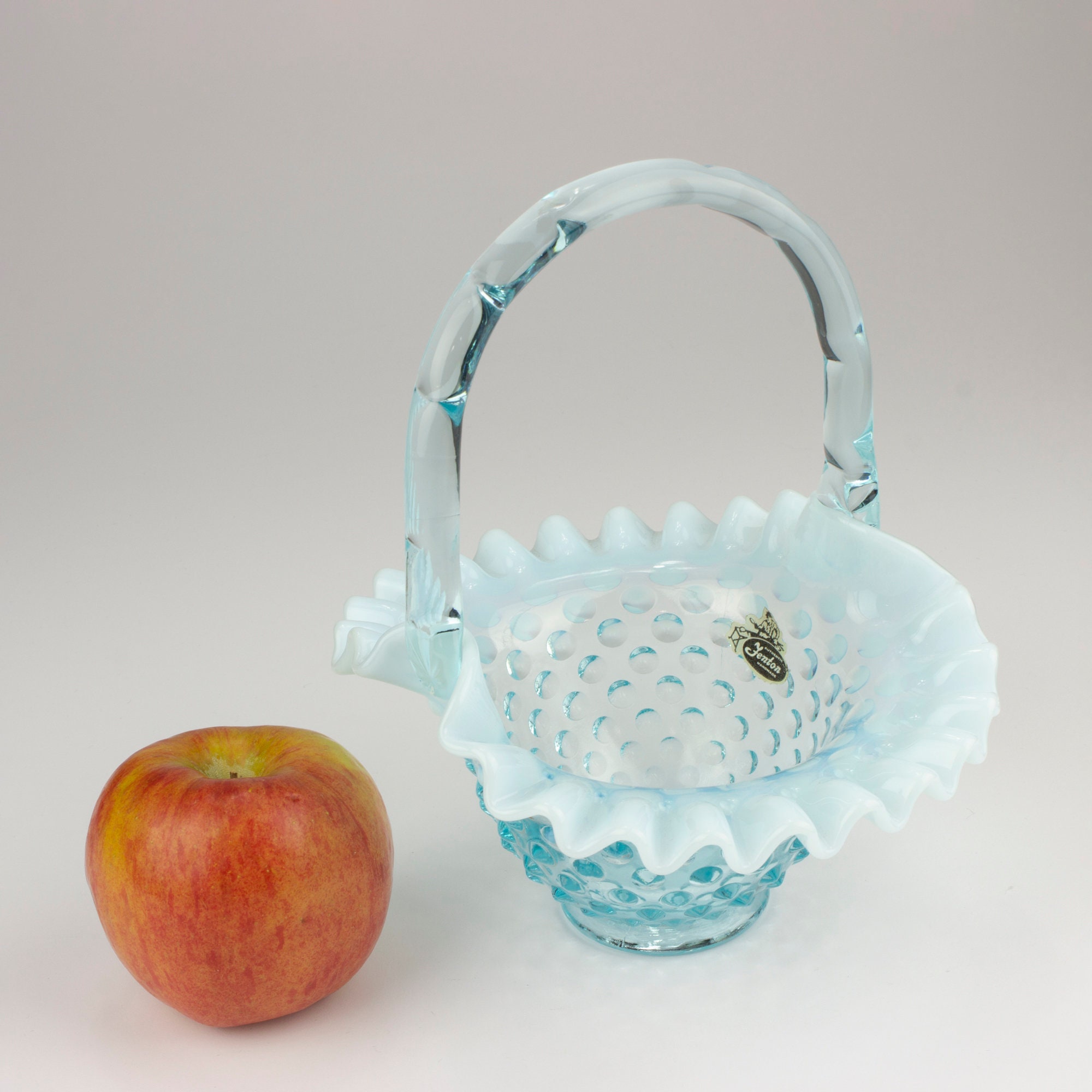 フェントン　アメリカ　ビンテージ　バスケット　ホブネイル フェントン アメリカ ビンテージ バスケット ホブネイル