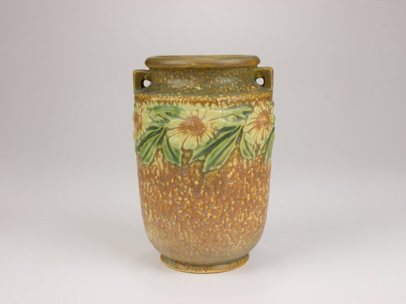 Roseville Pottery Dahlrose Vase Shape 360 6 Etsy