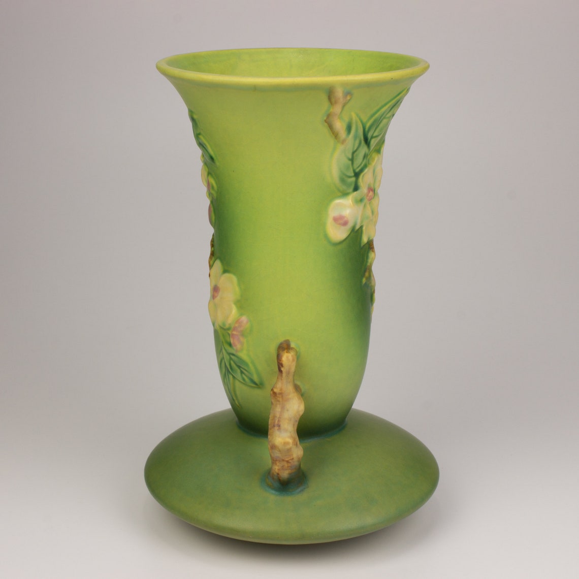 Roseville Pottery Apple Blossom Vase Shape 38810 Apple Etsy