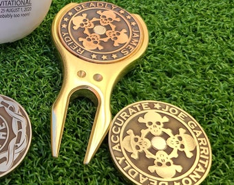 Custom Golf Ball Marker Divot Fixer Personalized Golf Outing Groomsmen Golf Prize Personalized Golf Gift