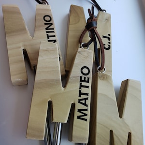 Wooden letter handle Roasting Sticks, Personalized Fire Pit Camping Wedding Gift Custom Designed You Choose Shape Wedding Gift