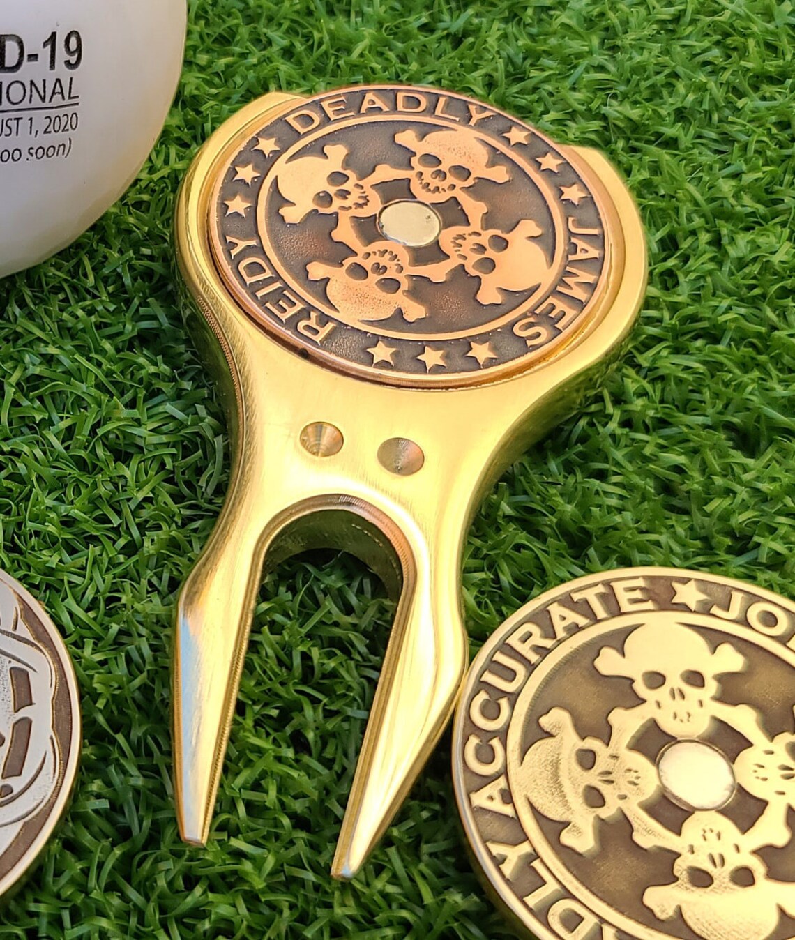 Custom Golf Ball Marker Divot Fixer Personalized Golf Outing Etsy
