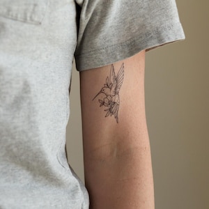 Hummingbird Temporary Tattoos | Nature bird tattoos