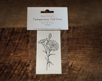 photo Minimalist Carnation Tattoo carnation tattoo etsy