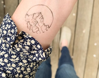 Mountain Tattoo Etsy - 