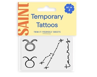 Taurus Temporary Tattoos | The Zodiac Collection