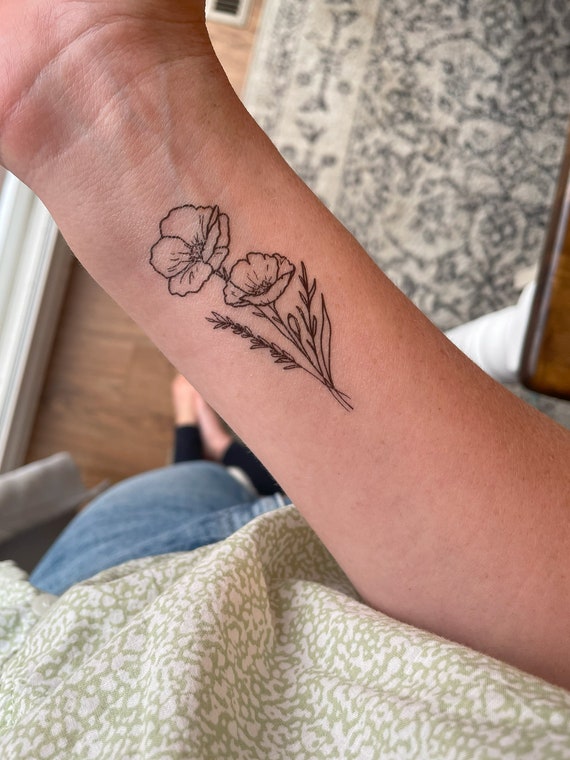 Poppies Tattoo - Etsy