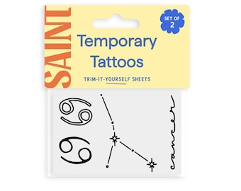 Cancer Temporary Tattoos | The Zodiac Collection