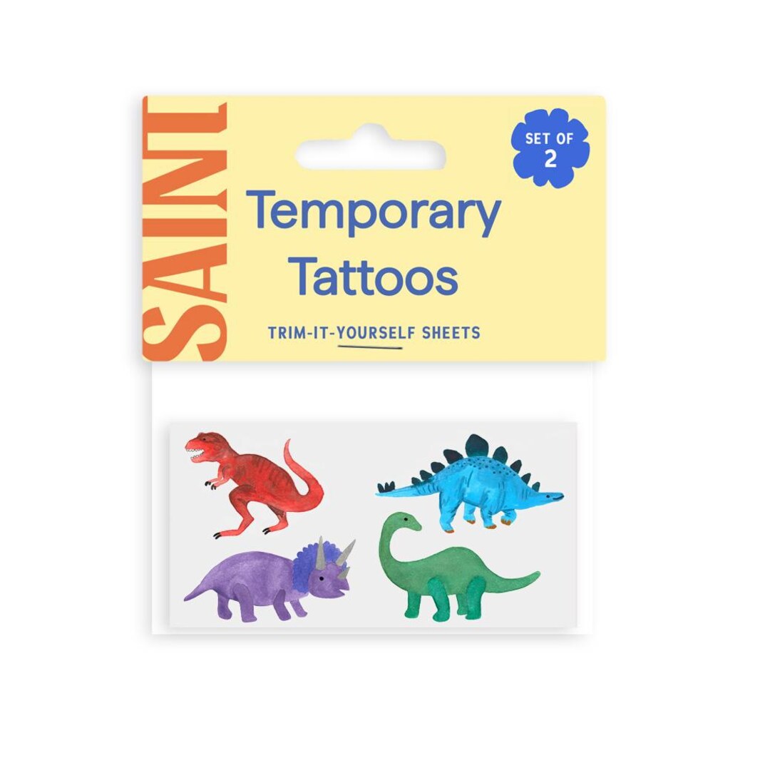 Pack De 30 Hojas De Tatuajes Temporales Fluorescentes De Dinosaurios Para Niños, +280 Diseños, Impermeables Y Seguros, Ideales Para Fiestas