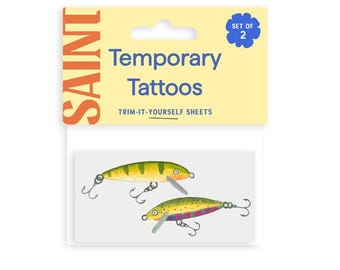 Fishing Lures Temporary Tattoos