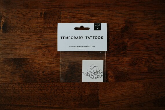 Cosmos Temporary Tattoos Set of 2 Fine Line Tattoos | Etsy