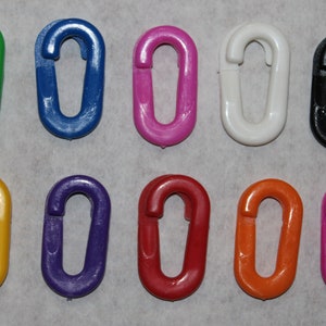 6mm Plastic Chain Paperclip Shaped Repair Links Pack of 10