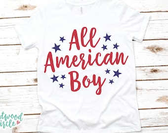 All American Boy svg, 4th of July svg, America svg, Patriotic svg, American svg, 4th of July svg Files, 4th of July svg Files for Cricut