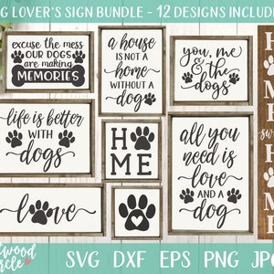 Dog Sign svg Bundle, Dog svg, Dog Sign svg, Dog svg Bundle, Dog svg Files, Dog Lover svg, Dog svg Files for Cricut, dxf, png, Commercial Use