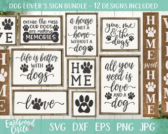 Dog Sign svg Bundle, Dog svg, Dog Sign svg, Dog svg Bundle, Dog svg Files, Dog Lover svg, Dog svg Files for Cricut, dxf, png, Commercial Use