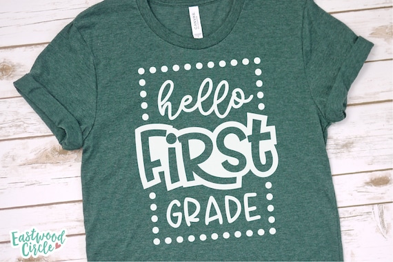 Hello First Grade svg, Hello 1st Grade svg, 1st Grade svg, First Grade svg, School svg, School svg Files, Teacher svg, School Shirt svg, png