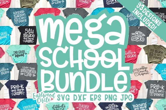 MEGA School svg Bundle, School svg Bundle, School svg, Teacher svg, School svg Files, School svg Files for Cricut, School Shirt svg, png