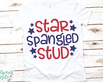 Star Spangled Stud svg, 4th of July svg, America svg, Patriotic svg, Fourth of July svg, 4th of July svg File, July 4th svg Files for Cricut