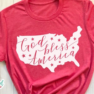 God Bless America svg, 4th of July svg, America svg, Patriotic svg, Fourth of July svg, 4th of July svg Files, July 4th svg Files for Cricut