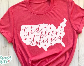 God Bless America svg, 4th of July svg, America svg, Patriotic svg, Fourth of July svg, 4th of July svg Files, July 4th svg Files for Cricut