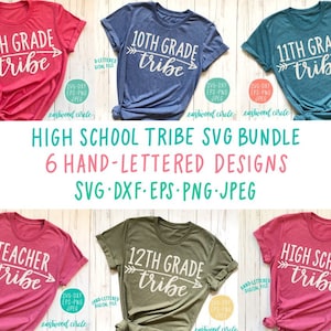 High School Tribe svg Bundle, Tribe svg Bundle, School svg Bundle, Tribe svg, High School svg, Hand Lettered svg, Handlettered svg, Cut File