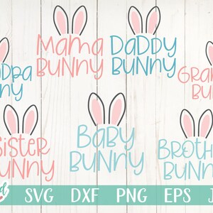 Family Bunny svg Bundle, Mama Bunny svg, Easter svg Bundle, Easter svg, Easter svg Files, Easter svg Kids, Easter svg Files for Cricut, png