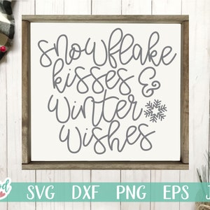 Sneeuwvlok kusjes svg, Winterwensen svg, Winter svg, Kerst svg, Winter svg Files, Winter Teken svg, Kerstteken svg, Bestanden voor Cricut