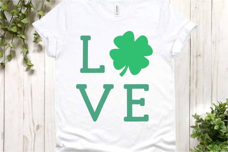 Love Shamrock Svg Shamrock Love Svg St. Patrick's Day - Etsy