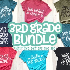 3rd Grade svg Bundle, 3rd Grade svg, Third Grade svg, School svg, School svg Files, School svg Bundle, Teacher svg, 3rd Grade Teacher svg