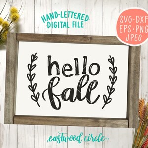 Hello Fall svg, Fall svg, Fall svg Files, Fall Sign svg, Fall Sign svg Files, Fall svg Files for Cricut, Fall svg Designs, Autumn dxf