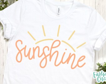 Sunshine svg, Beach svg, Summer svg, Summer Shirt svg, Beach Shirt svg, Beach svg Files for Cricut, Hand Lettered svg, dxf, png, Commercial