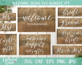 Wedding svg, Wedding svg Bundle, Wedding svg Files, Wedding Sign svg, Wedding svg Welcome, svg for Signs, Wedding svg Files for Cricut, dxf