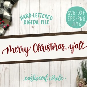 Merry Christmas Y&#39;all svg, Christmas svg, Christmas Sign svg, Farmhouse Christmas svg, Christmas svg Files, Christmas svg Files for Cricut