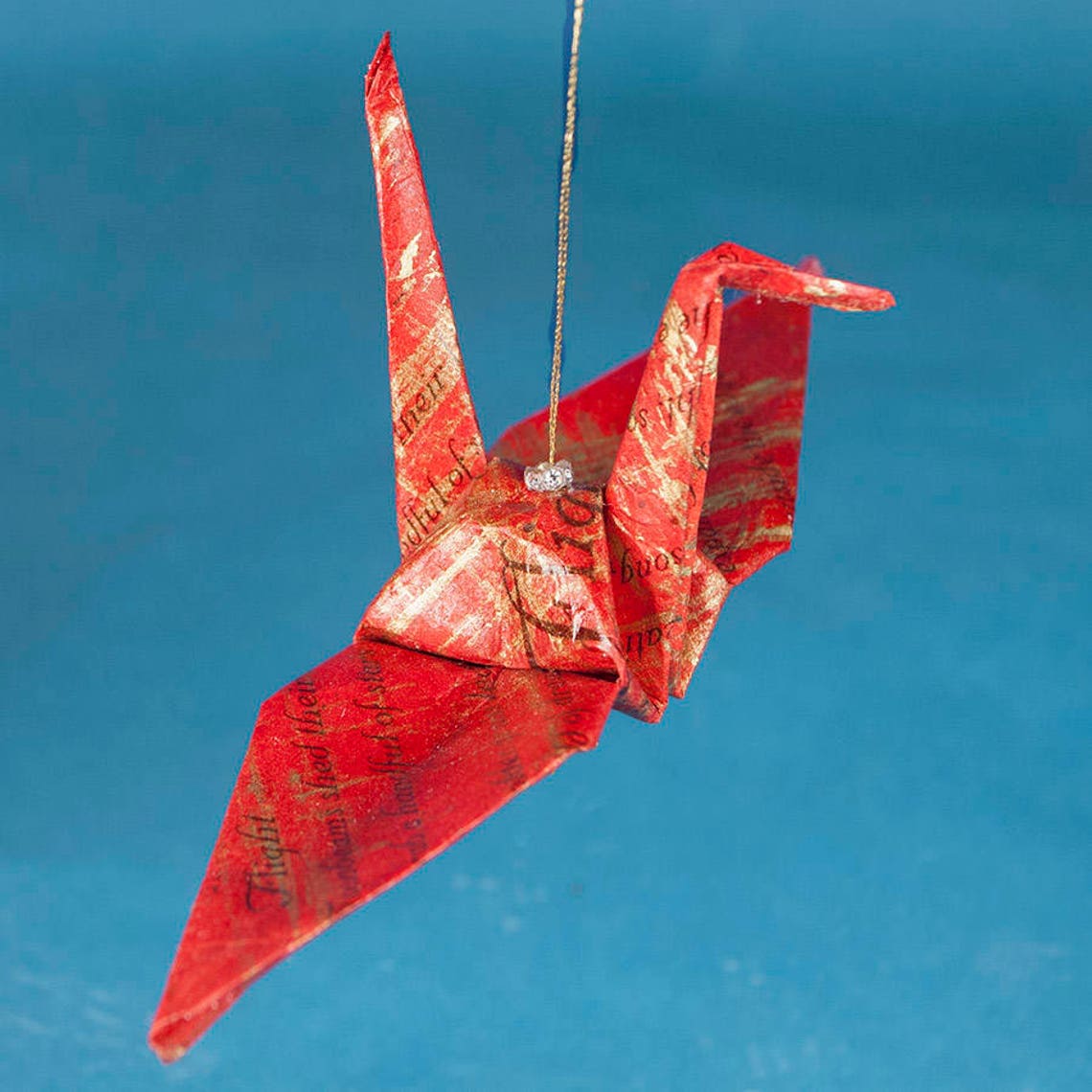 Poetry Takes Flight Origami Crane With Poem Etsy