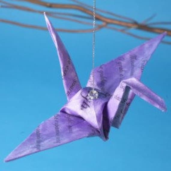 Poetry Takes Flight Origami Crane With Poem