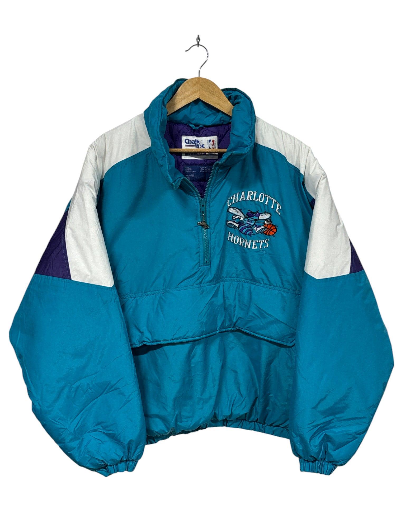 Vintage 90's Chalk Line Charlotte Hornets Quarter Zip Puffer