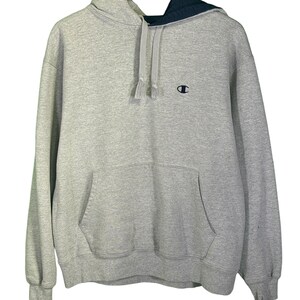 Champion C Logo Grey Pullover Hoodie Size Medium