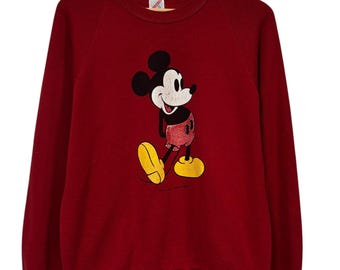 Suéter vintage dos anos 90 da Disney Mickey Mouse com desenho animado, tamanho GG