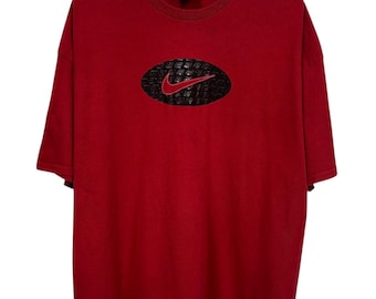 Vintage 00's Nike Big Swoosh Graphic Tee Size XXL